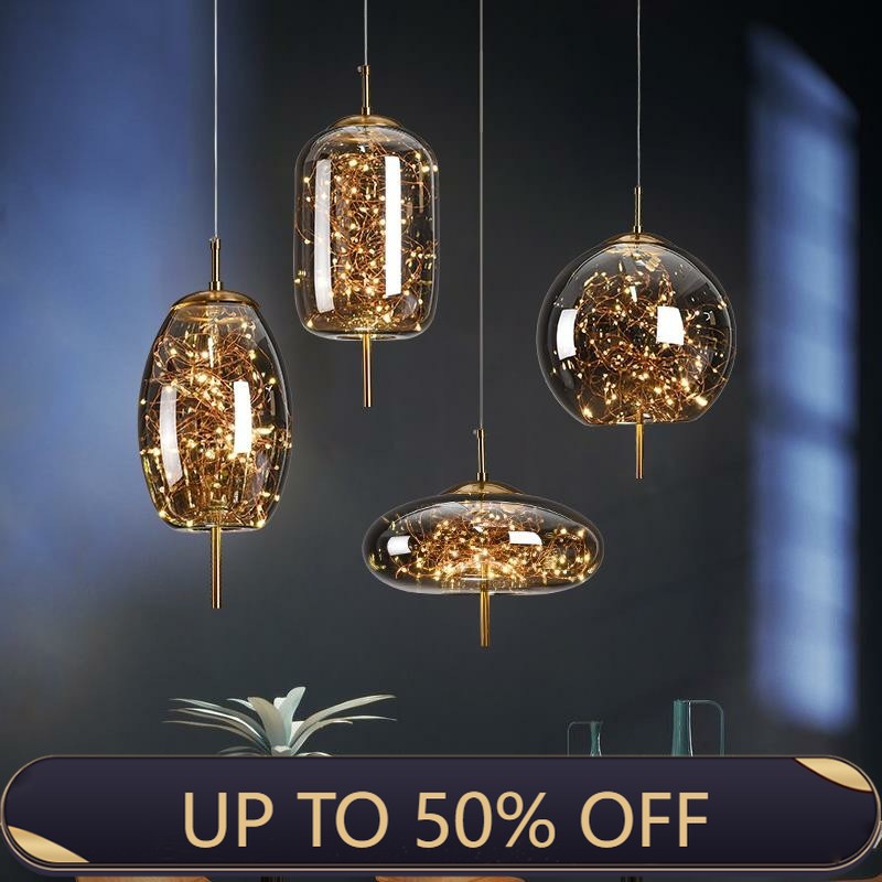 Resin Art Dining Table - Nordic Luxury Creative Pendant Light Art