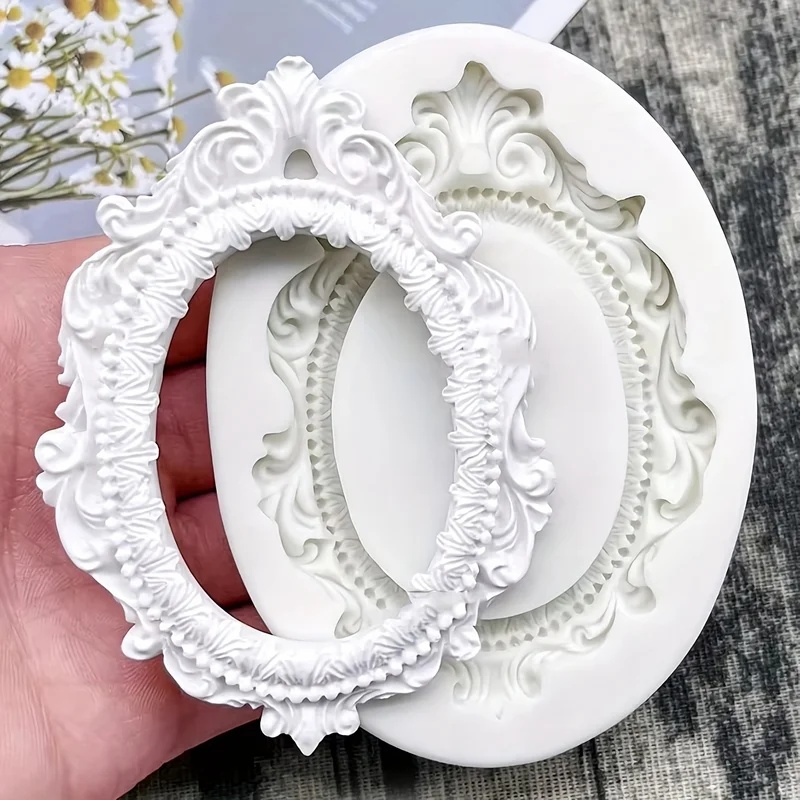 Resin Art For Photo Frame - European style frame silicone mold DIY