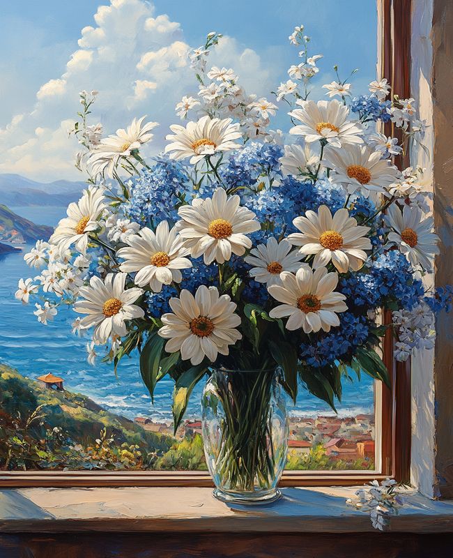 Resin Art Flower - Digital Diamond Painting By Numbers DIY