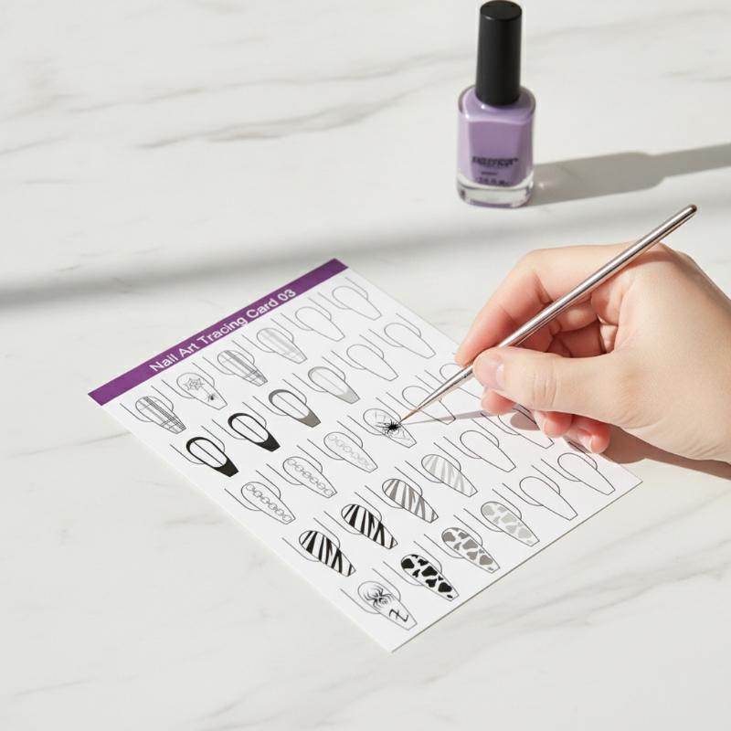 Resin Art Guide Free - 10pcs Nail Art Lines Practice Paper