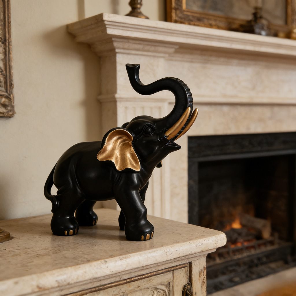 1 piece of black and gold fort - đánh giá và giá Resin Art Decoration Items