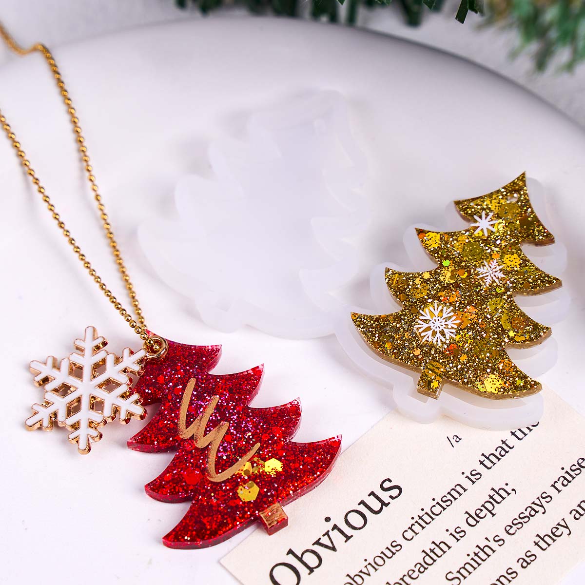 3D Christmas Tree Pendant Sili - đánh giá và giá Resin Art Mould
