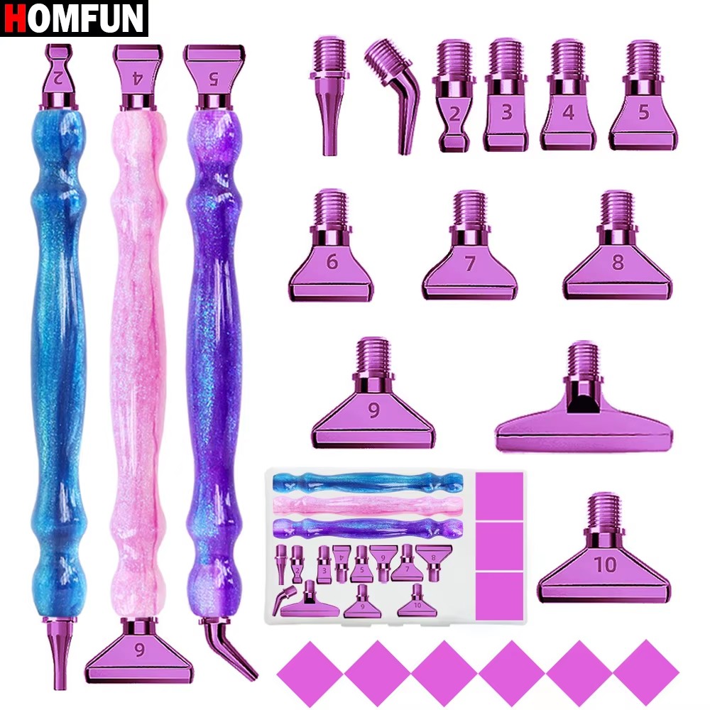 HOMFUN 5D Diamond Painting Pen - đánh giá và giá Resin Art Purple