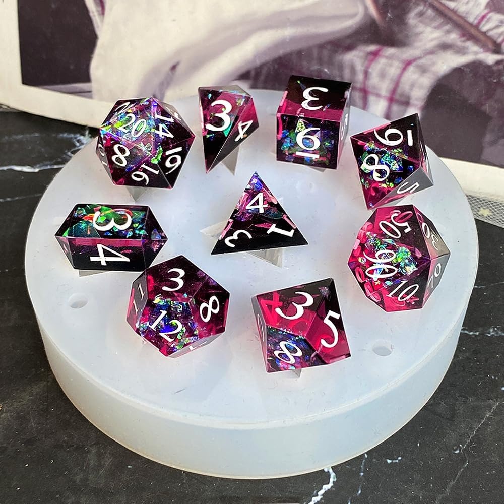 DIY DND Sharp Edge Dice Silico - đánh giá và giá Resin Art Mould