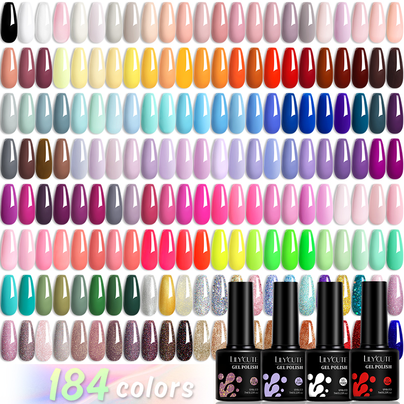 LILYCUTE 184 Colors 7ML Gel Na - đánh giá và giá Resin Art Purple