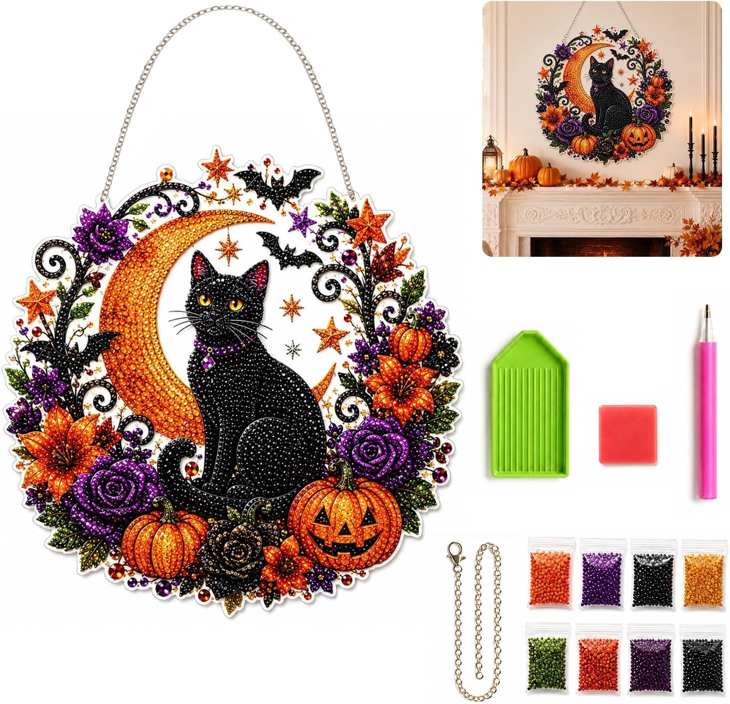 Halloween Pumpkins Diamond Art - đánh giá và giá Resin Art Flower
