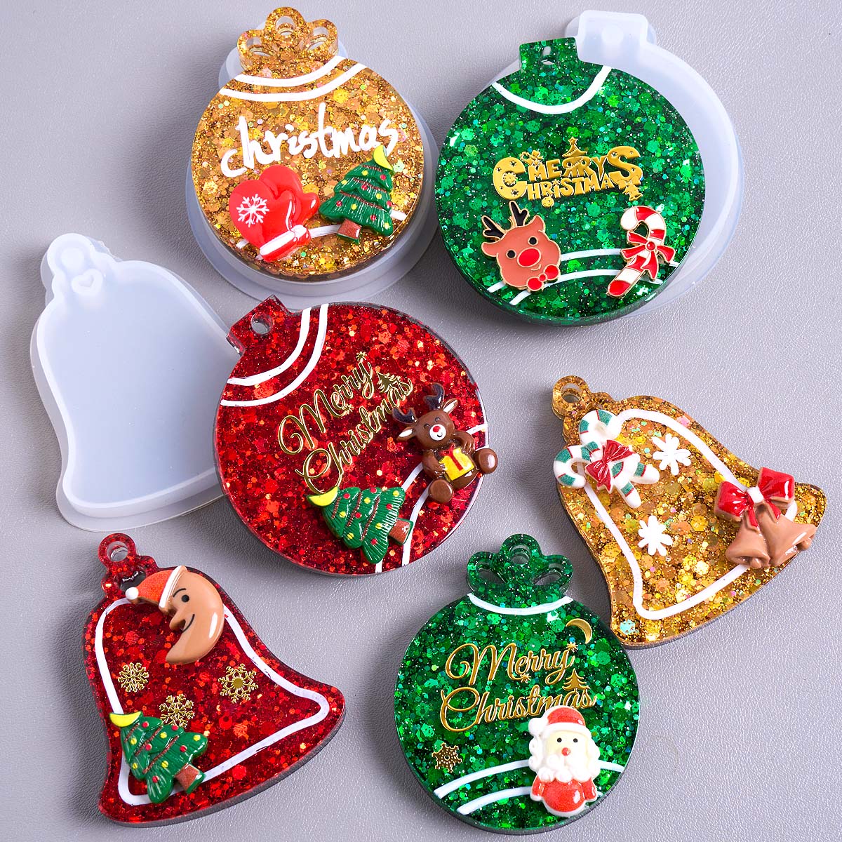 Xmas Tag Pendant Silicone Mold - đánh giá và giá Resin Art Mould