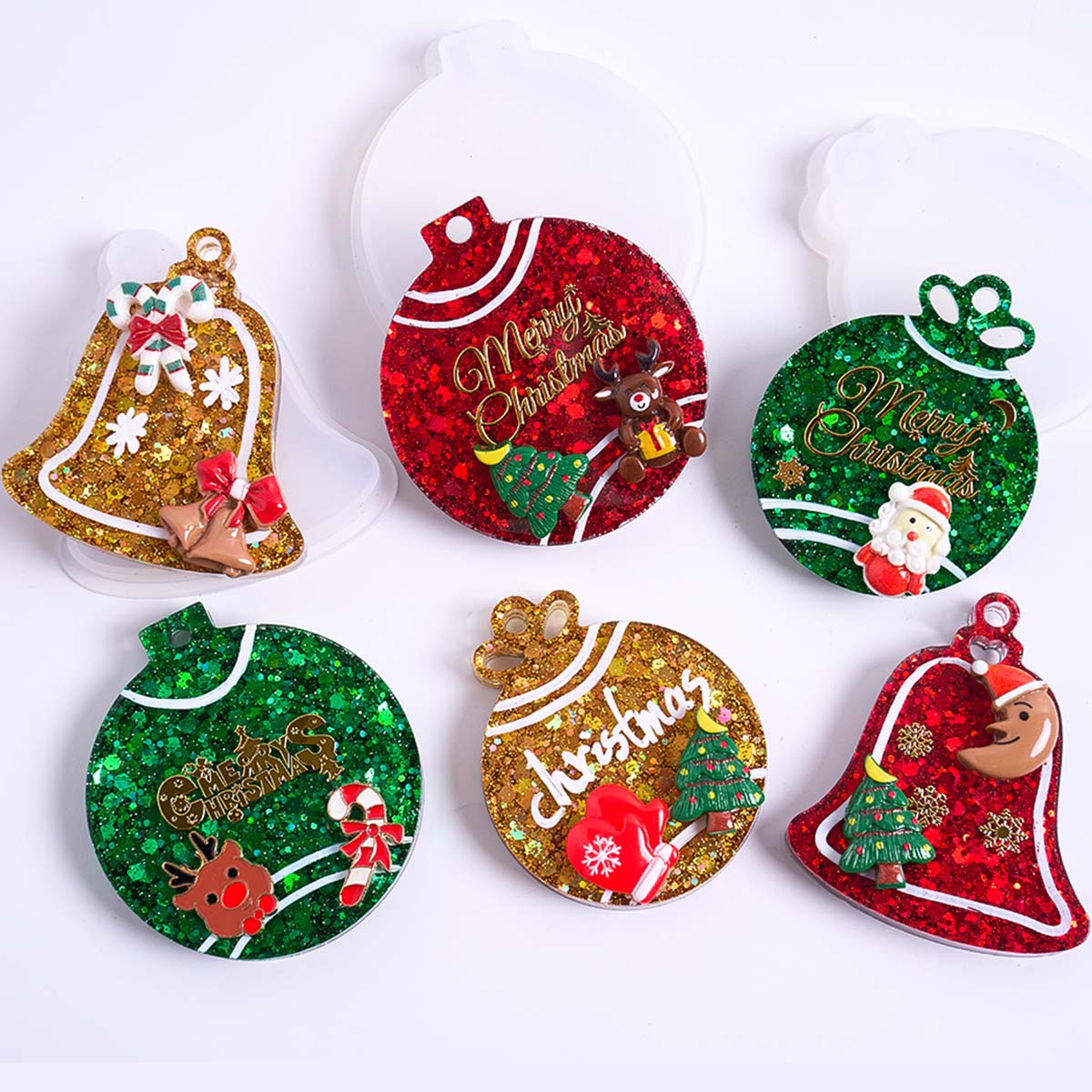 Xmas Tag Pendant Silicone Mold - đánh giá và giá Resin Art Mould