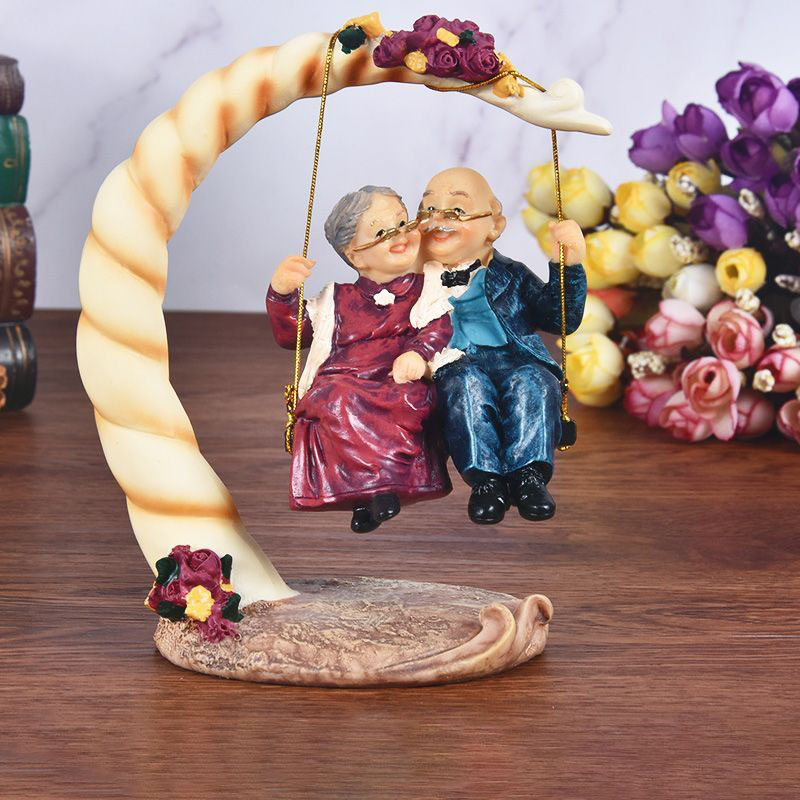Chinese Swing Old Couples Resi - đánh giá và giá Resin Art Decoration Items