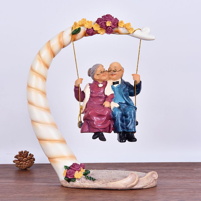 Chinese Swing Old Couples Resi - đánh giá và giá Resin Art Decoration Items