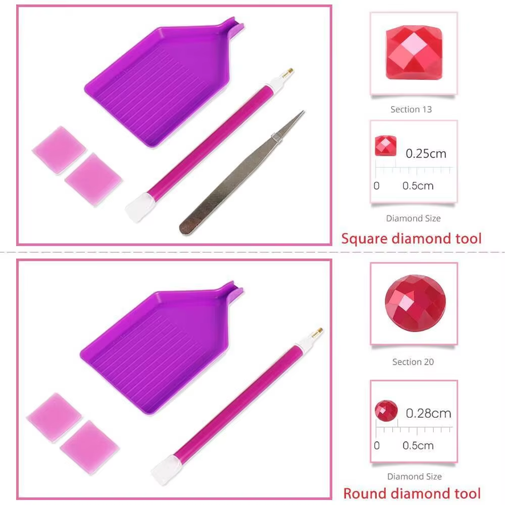 Kuromi 5D DIY Diamond Painting - đánh giá và giá Resin Art Purple