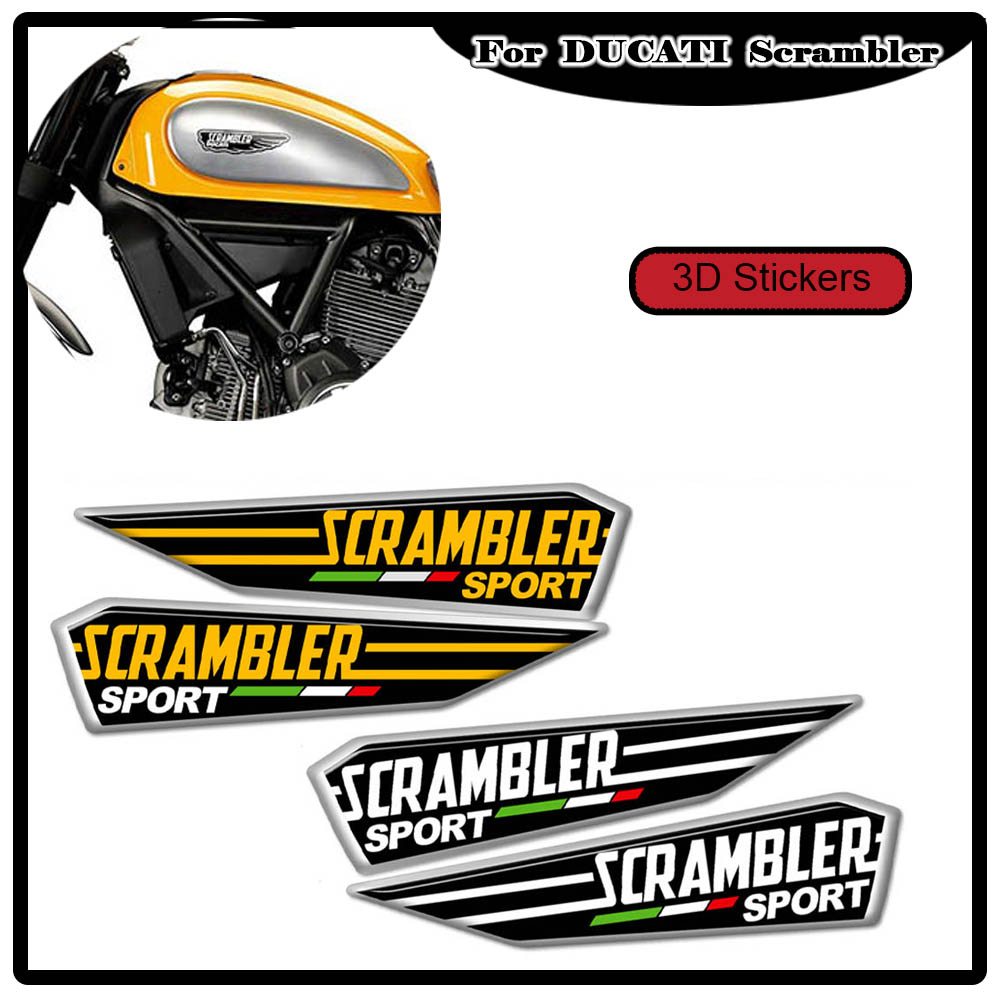 For DUCATI Scrambler Tank Pad  - đánh giá và giá Resin Art Logo