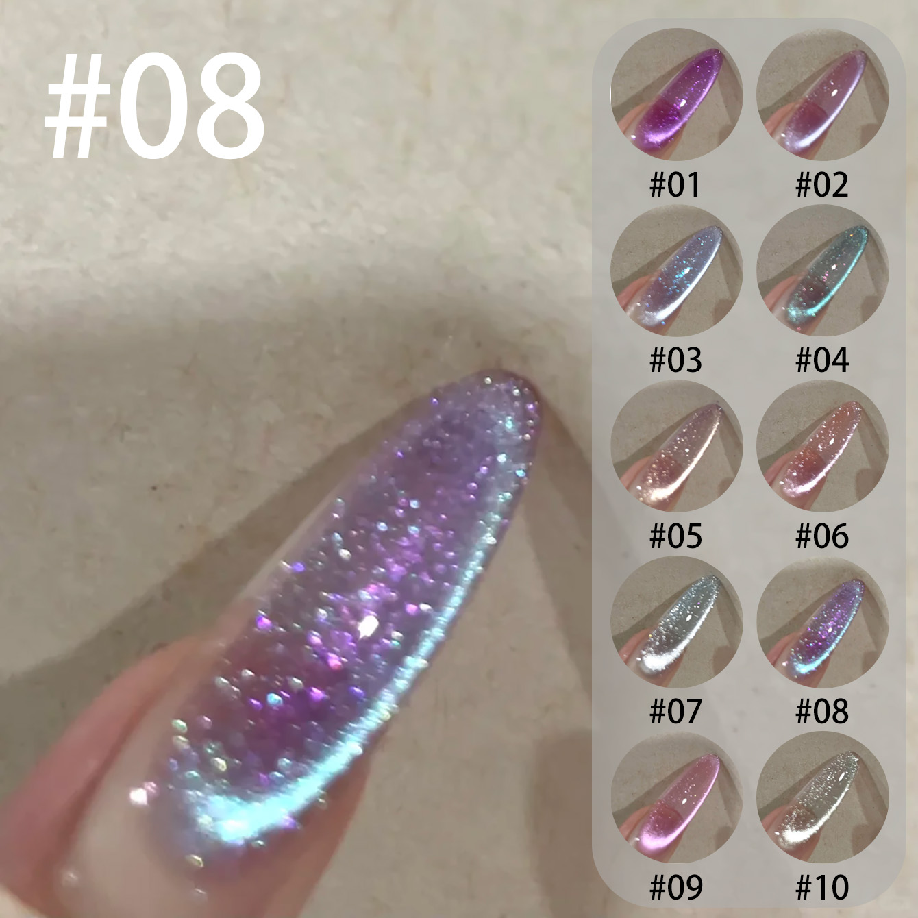 MIANEL Qunbai Rumen Cat Eye Ge - đánh giá và giá Resin Art Purple