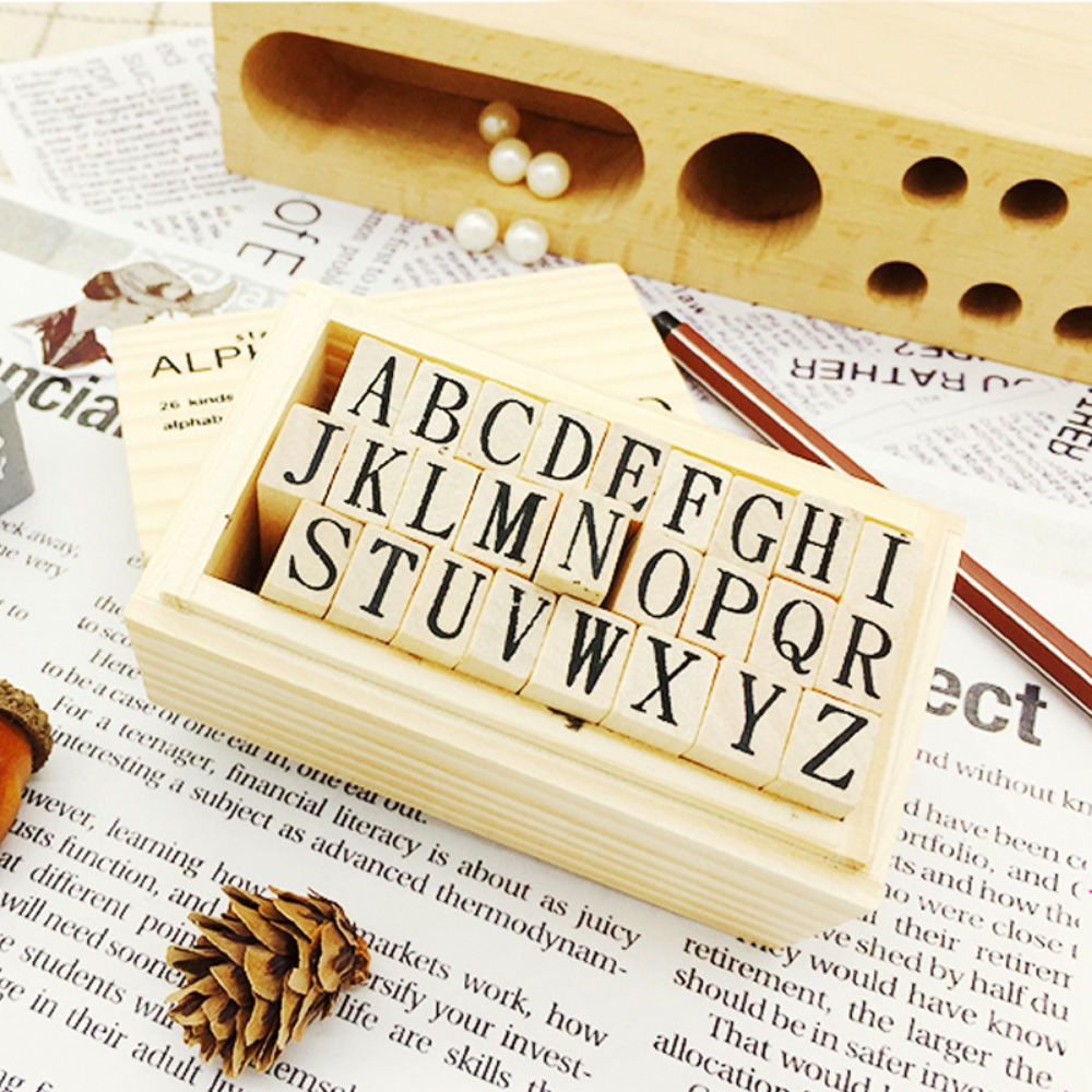Wooden Alphabet & Number Stamp - đánh giá và giá Resin Art Logo