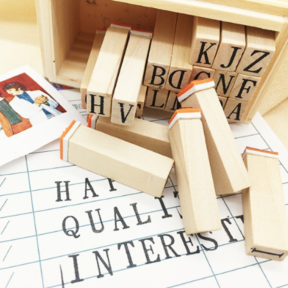 Wooden Alphabet & Number Stamp - đánh giá và giá Resin Art Logo