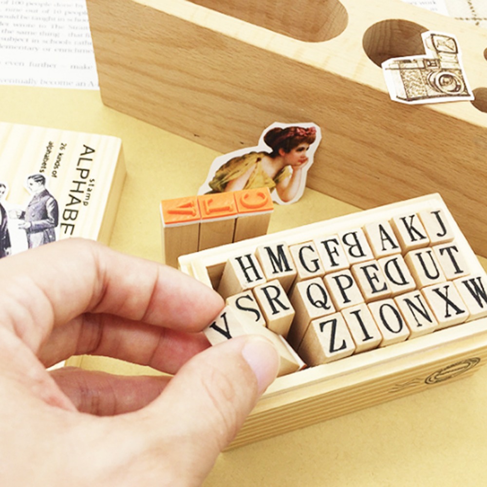 Wooden Alphabet & Number Stamp - đánh giá và giá Resin Art Logo
