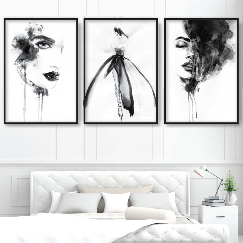 Ink Painting Fashion Black Whi - đánh giá và giá Resin Art Gallery