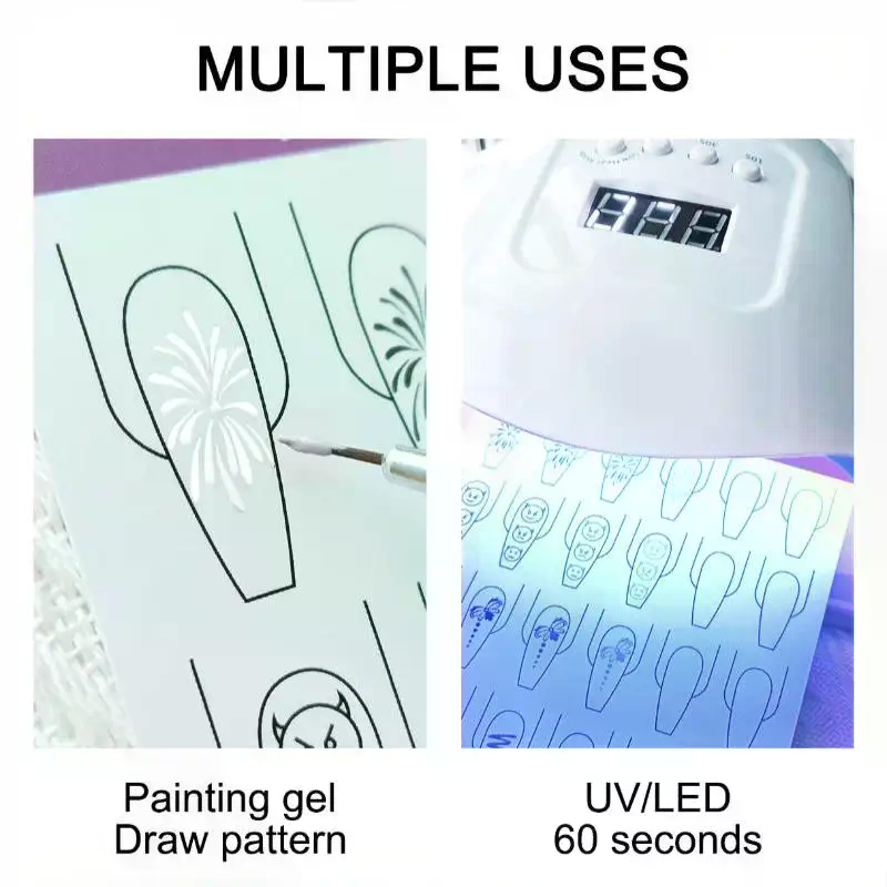 Nail Art Lines Practice Paper  - đánh giá và giá Resin Art Guide Free