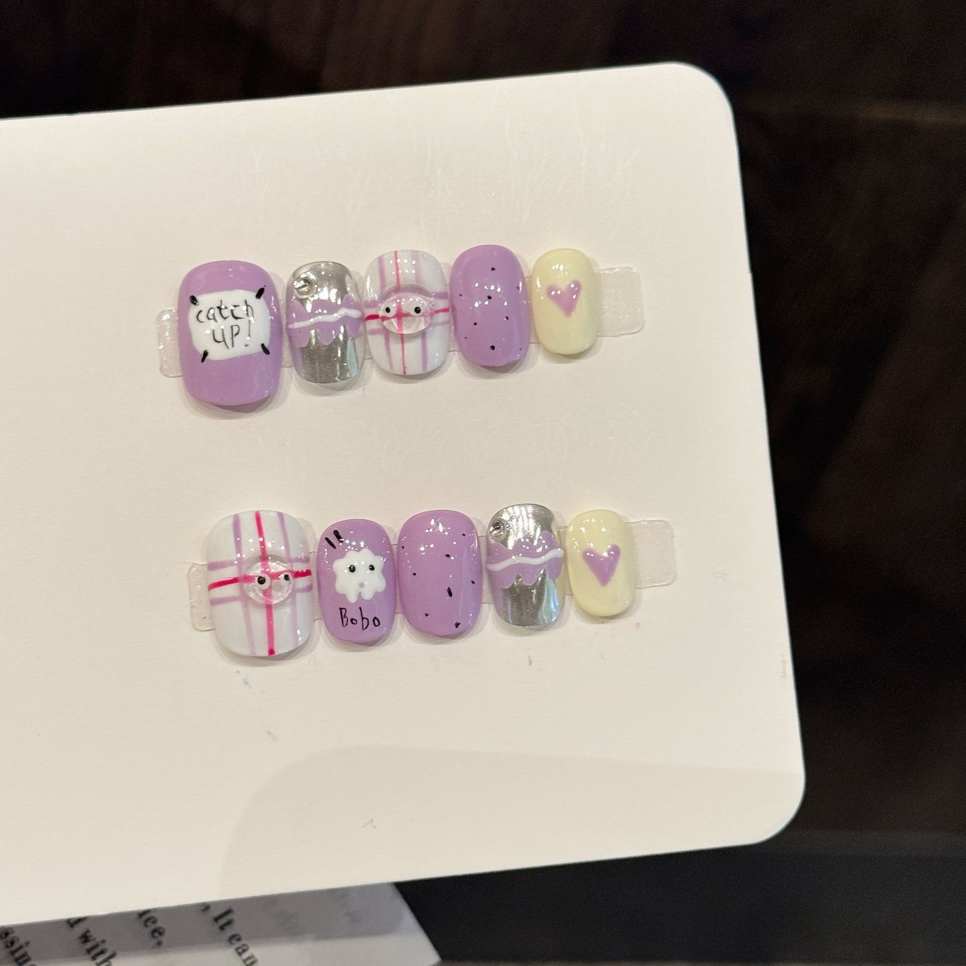10pcs Handmade Pressed Short R - đánh giá và giá Resin Art Purple