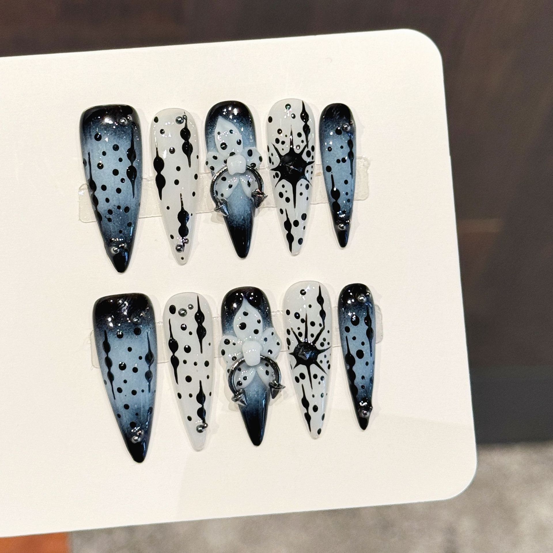 10pcs Gradient Ink Blue Handma - đánh giá và giá Resin Art Flower