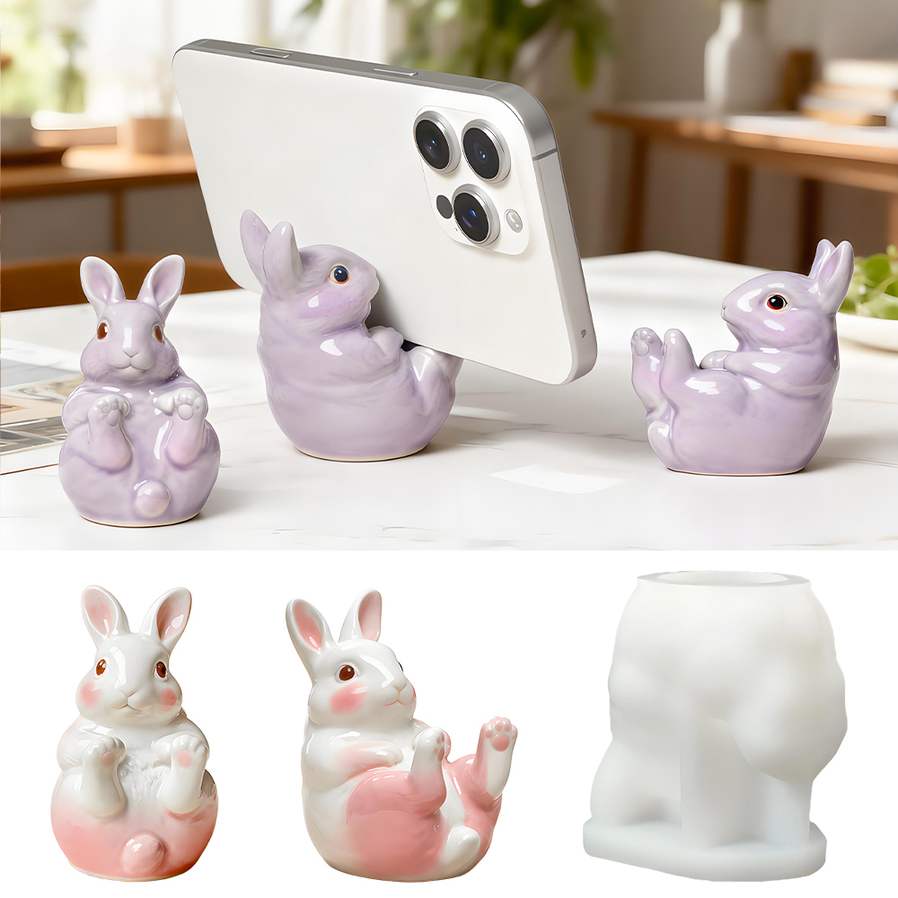 S0284 Cute Bunny Cellphone Sta - đánh giá và giá Resin Art Mould